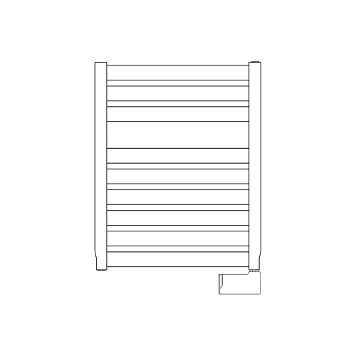 Immagine di Irsap VELA ELETTRICO scaldasalviette, 9 tubi, 1 intervallo, H.70 L.56 P.3 cm, con termostato elettronico, colore bianco standard finitura lucido Cod.01 VES056K01IR01NNN01