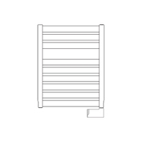 Immagine di Irsap VELA ELETTRICO scaldasalviette, 9 tubi, 1 intervallo, H.70 L.56 P.3 cm, con controllo elettronico Wi-Fi, colore bianco standard finitura lucido Cod.01 VES056E01IR01NNN01