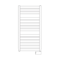 Immagine di Irsap VELA ELETTRICO scaldasalviette, 14 tubi, 2 intervalli, H.112 L.56 P.3 cm, con termostato elettronico, colore bianco standard finitura lucido Cod.01 VEM056K01IR01NNN01