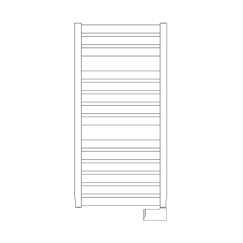 Immagine di Irsap VELA ELETTRICO scaldasalviette, 14 tubi, 2 intervalli, H.112 L.56 P.3 cm, con termostato elettronico, colore bianco finitura lucido Cod.01 VEM056K01IR01NNN01