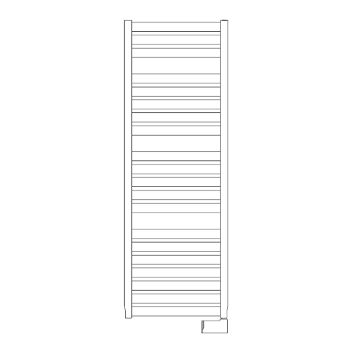 Immagine di Irsap VELA ELETTRICO scaldasalviette, 20 tubi, 3 intervalli, H.161 L.56 P.3 cm, con controllo elettronico Wi-Fi, colore bianco standard finitura lucido Cod.01 VEL056E01IR01NNN01