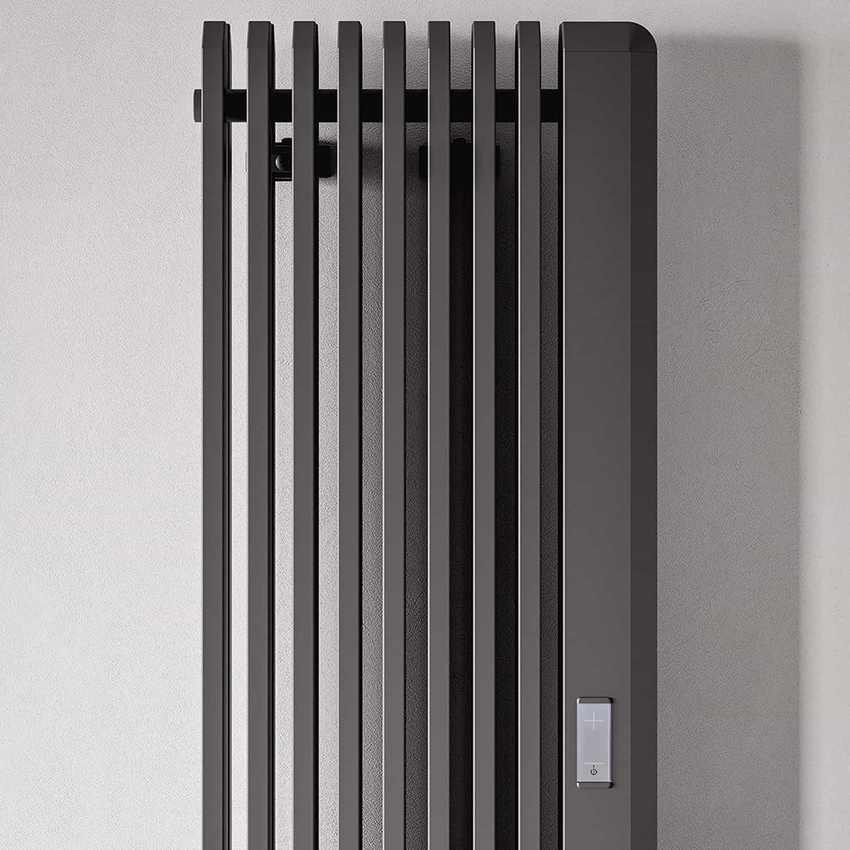 Immagine di Irsap SAX radiatore elettrico H.90 L.41,5 P.8,2 cm, colore bianco standard finitura lucido Cod.01 S2ES041E01IRNNN001