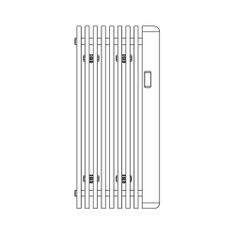 Immagine di Irsap SAX radiatore elettrico H.90 L.41,5 P.8,2 cm, colore bianco standard finitura lucido Cod.01 S2ES041E01IRNNN001