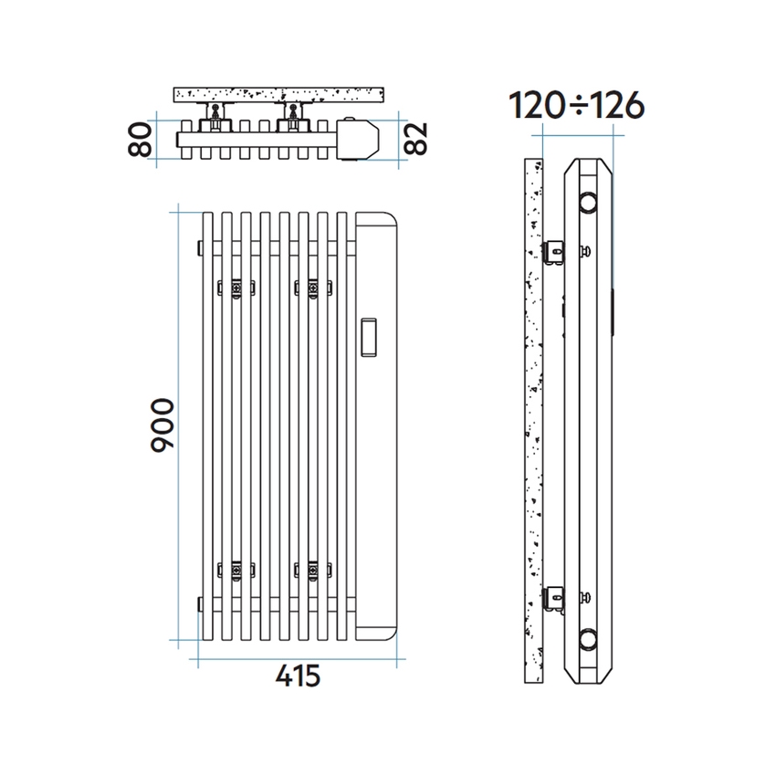 Immagine di Irsap SAX radiatore elettrico H.90 L.41,5 P.8,2 cm, colore bianco standard finitura lucido Cod.01 S2ES041E01IRNNN001