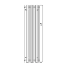 Immagine di Irsap SAX radiatore elettrico H.180 L.57,5 P.8,2 cm, colore bianco standard finitura lucido Cod.01 S2EE057E01IRNNN001