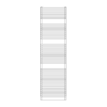 Immagine di Irsap NET ELETTRICO scaldasalviette, 38 tubi, 3 intervalli, H.183 L.50 P.6,7 cm, colore bianco standard finitura lucido Cod.01 NDE050Z01IR01NNN02