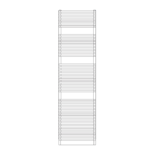 Immagine di Irsap NET ELETTRICO scaldasalviette, 38 tubi, 3 intervalli, H.183 L.50 P.6,7 cm, colore bianco standard finitura lucido Cod.01 NDE050Z01IR01NNN02