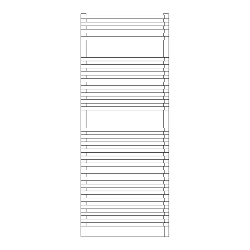 Immagine di Irsap NET ELETTRICO scaldasalviette, 26 tubi, 2 intervalli, H.127 L.50P.6,7 cm, colore bianco standard finitura lucido Cod.01 NDM050Z01IR01NNN02
