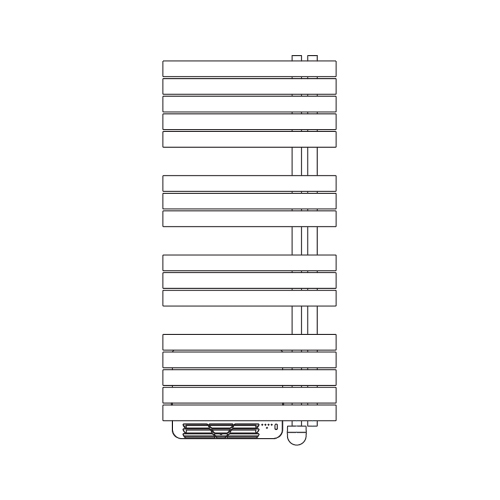 Immagine di Irsap SOUL_S AIR ELETTRICO radiatore 16 tubi H.123,6 L.55 P.11 cm, 3 intervalli, colore bianco standard finitura lucido Cod.01 UBS055Z01IR01NNN