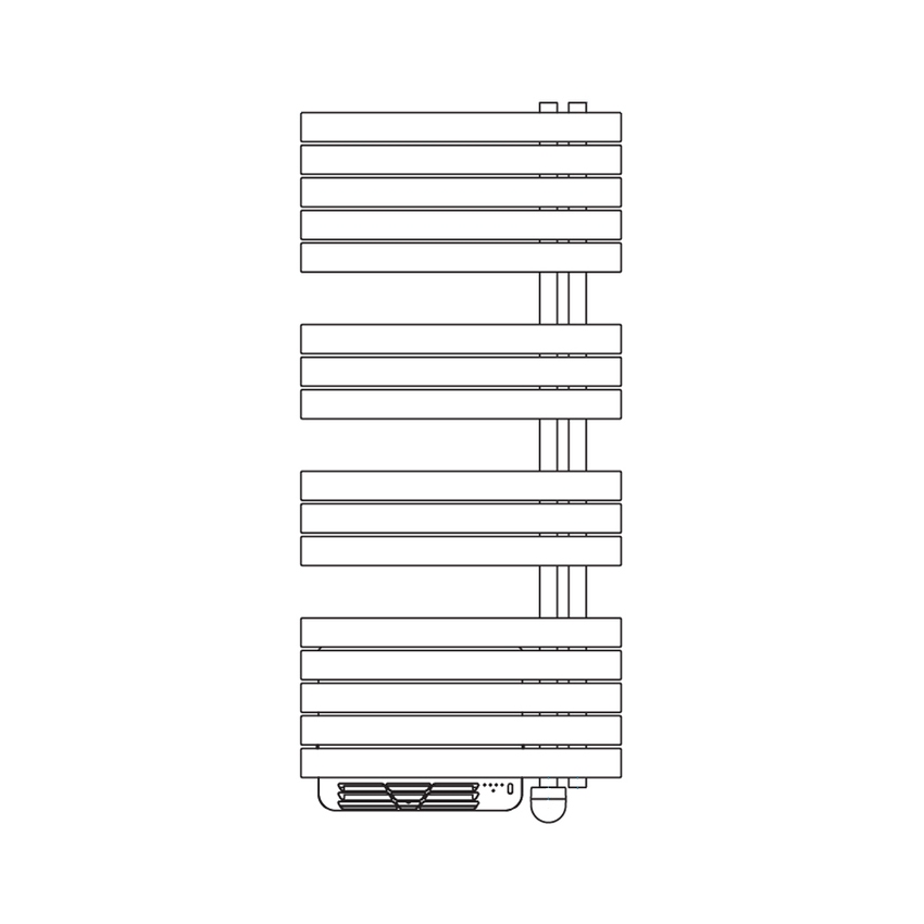 Immagine di Irsap SOUL_S AIR ELETTRICO radiatore 16 tubi H.123,6 L.55 P.11 cm, 3 intervalli, colore bianco finitura lucido UBS055Z01IR01NNN