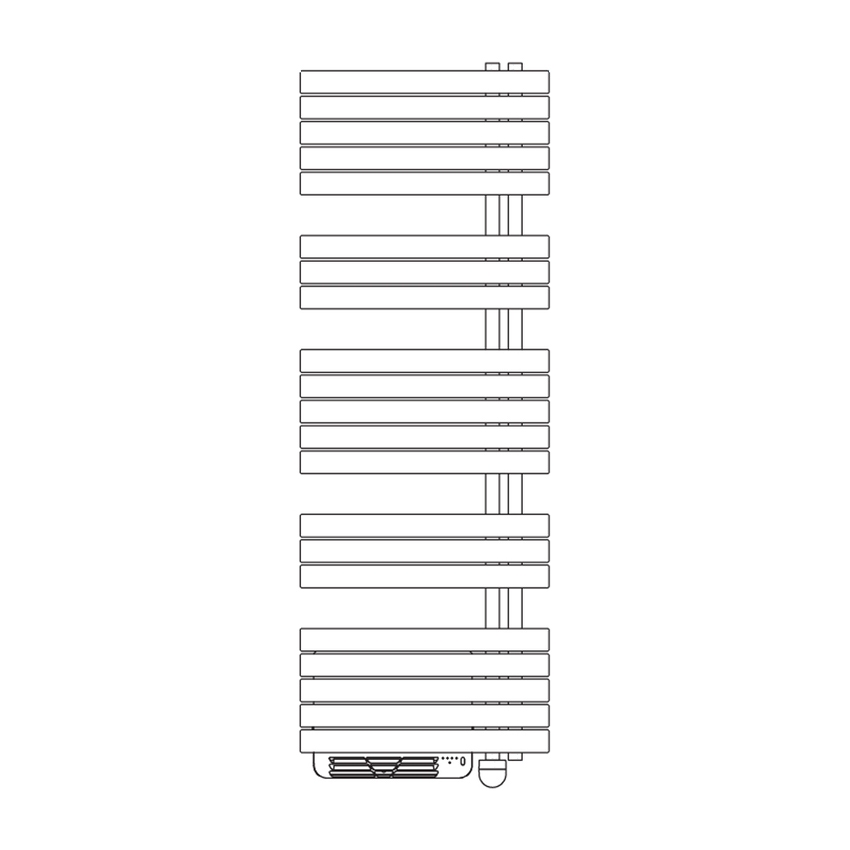 Immagine di Irsap SOUL_S AIR ELETTRICO radiatore 21 tubi H.160 L.55 P.11 cm, 4 intervalli, colore bianco finitura lucido UBM055Z01IR01NNN