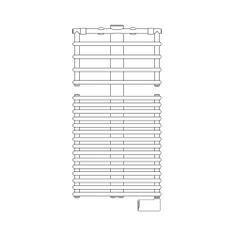 Immagine di Irsap GET UP ELETTRICO scaldasalviette 20 tubi, 1 intervallo, H.107,6 L.55 P.7,7 cm, con modulo bluetooth integrato, colore bianco standard finitura lucido Cod.01 GUM055Y01IR01NNN