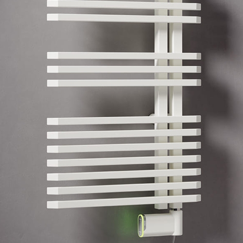 Immagine di Irsap JAZZ_S ELETTRICO radiatore 18 tubi H.88 L.50 P.5,5 cm, 2 intervalli, con controllo elettronico Wi-Fi, colore bianco standard finitura lucido Cod.01 ZRS050E01IR01NNN01