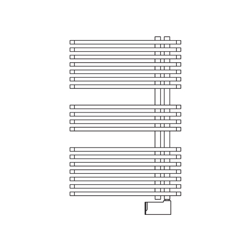 Immagine di Irsap JAZZ_S ELETTRICO radiatore 18 tubi H.88 L.50 P.5,5 cm, 2 intervalli, con controllo elettronico Wi-Fi, colore bianco standard finitura lucido Cod.01 ZRS050E01IR01NNN01