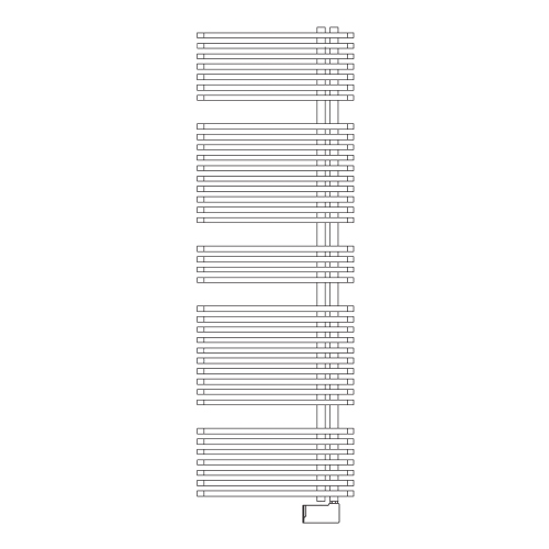 Immagine di Irsap JAZZ_S ELETTRICO radiatore 38 tubi H.182 L.50 P.5,5 cm, 4 intervalli, con controllo elettronico Wi-Fi, colore bianco standard finitura lucido Cod.01 ZRG050E01IR01NNN