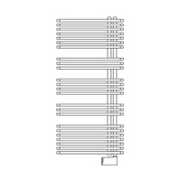 Immagine di Irsap JAZZ_S ELETTRICO radiatore 24 tubi H.126 L.50 P.5,5 cm, 4 intervalli, con controllo elettronico Wi-Fi, colore quartz 2 finitura ruvido ZRM050E2CIR01NNN