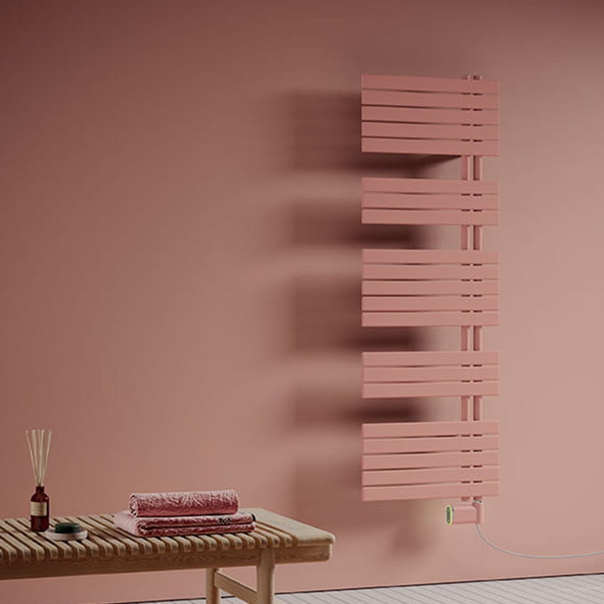 Immagine di Irsap SOUL_S ELETTRICO radiatore 13 tubi H.92,4 L.55 P.3,8 cm, 2 intervalli, con controllo elettronico Wi-Fi, colore bianco standard finitura lucido Cod.01 URP055E01IR01NNN