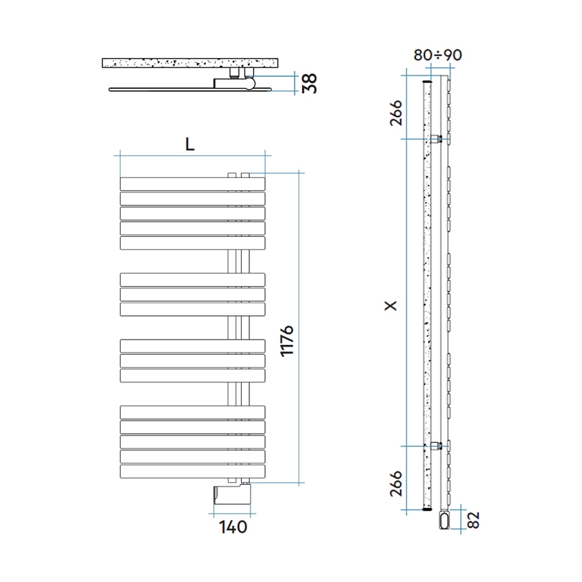Immagine di Irsap SOUL_S ELETTRICO radiatore 16 tubi H.117,6 L.55 P.3,8 cm, 3 intervalli, con controllo elettronico Wi-Fi, colore bianco standard finitura lucido Cod.01 URS055E01IR01NNN