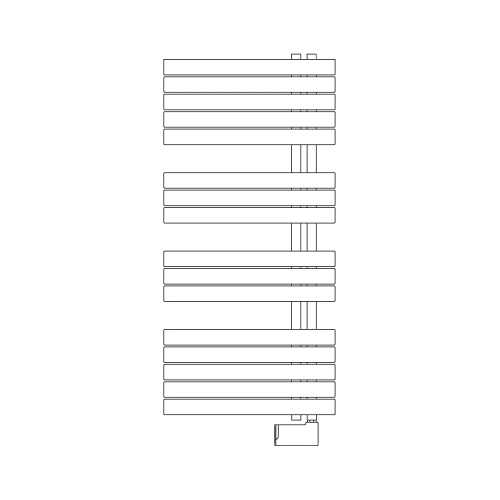 Immagine di Irsap SOUL_S ELETTRICO radiatore 16 tubi H.117,6 L.55 P.3,8 cm, 3 intervalli, con controllo elettronico Wi-Fi, colore bianco standard finitura lucido Cod.01 URS055E01IR01NNN
