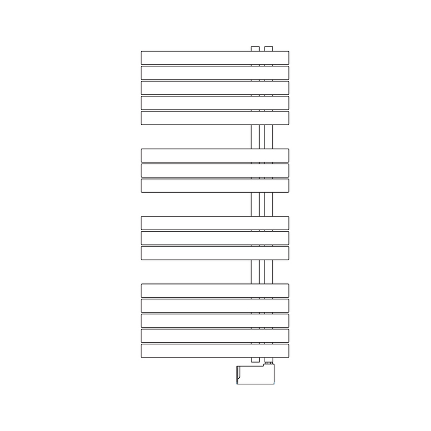 Immagine di Irsap SOUL_S ELETTRICO radiatore 16 tubi H.117,6 L.55 P.3,8 cm, 3 intervalli, con controllo elettronico Wi-Fi, colore bianco finitura lucido URS055E01IR01NNN