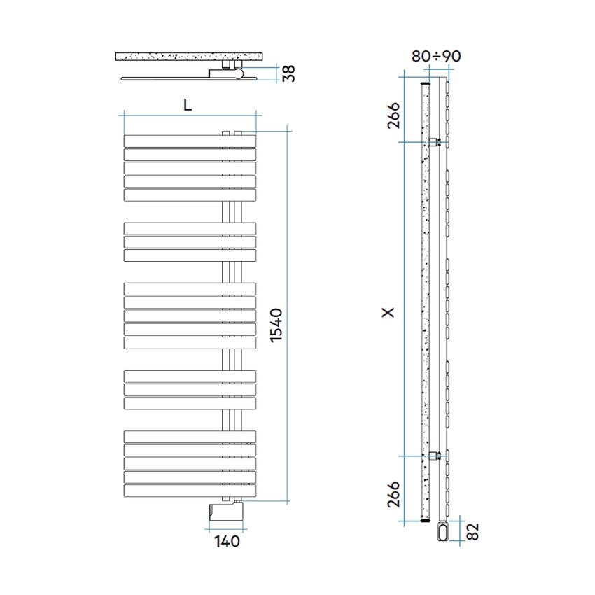 Immagine di Irsap SOUL_S ELETTRICO radiatore 21 tubi H.154 L.55 P.3,8 cm, 4 intervalli, con controllo elettronico Wi-Fi, colore bianco standard finitura lucido Cod.01 URM055E01IR01NNN