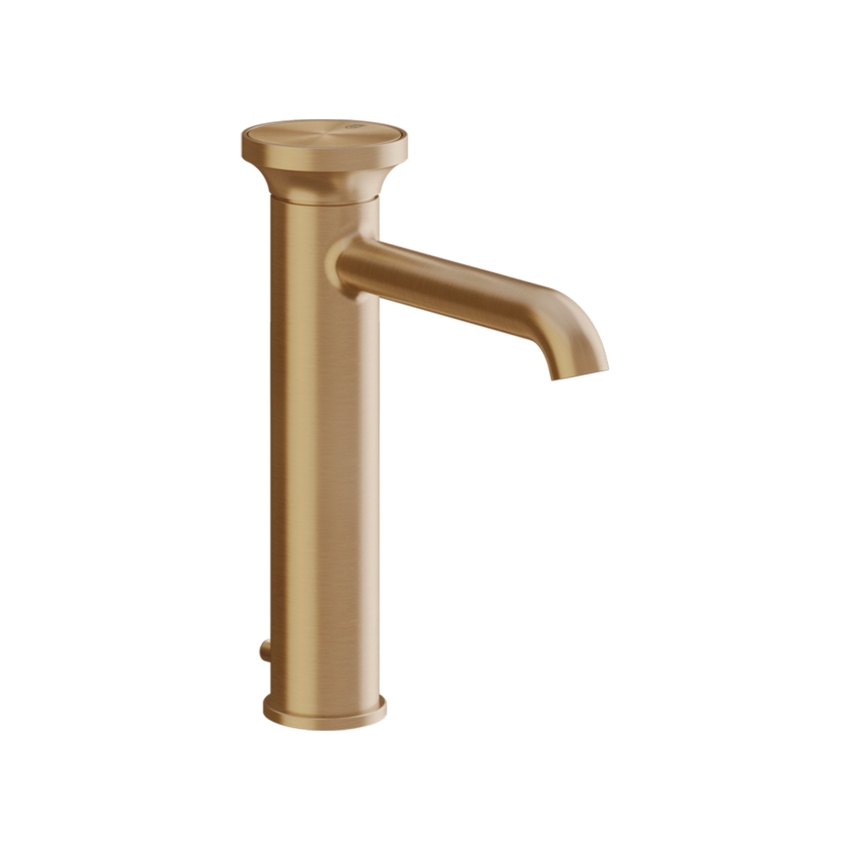 Immagine di Gessi ORIGINI miscelatore lavabo H.25 cm, con scarico, finitura warm bronze brushed PVD 66005#726