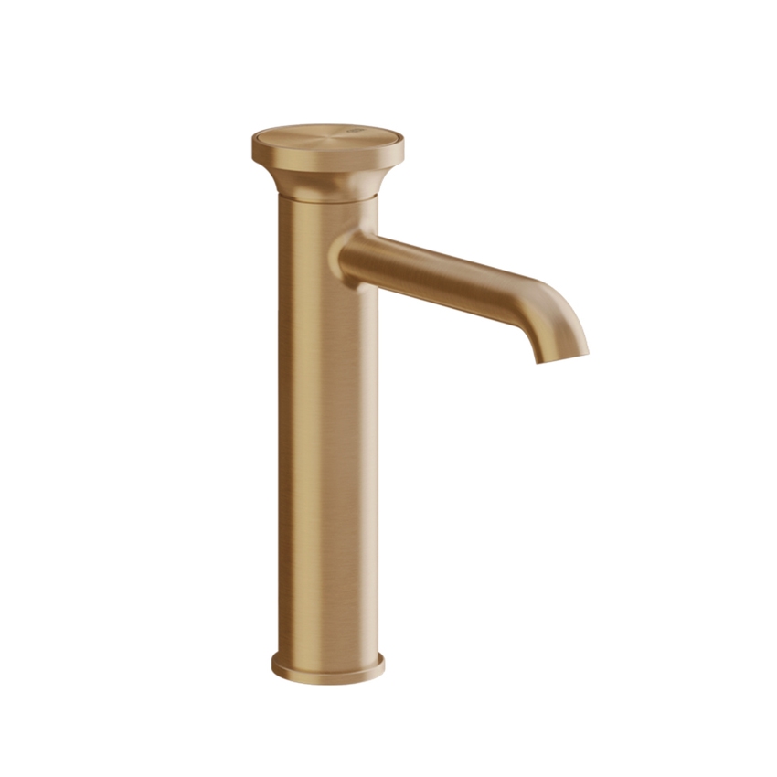 Immagine di Gessi ORIGINI miscelatore lavabo H.25 cm, senza scarico, finitura warm bronze brushed PVD 66006#726