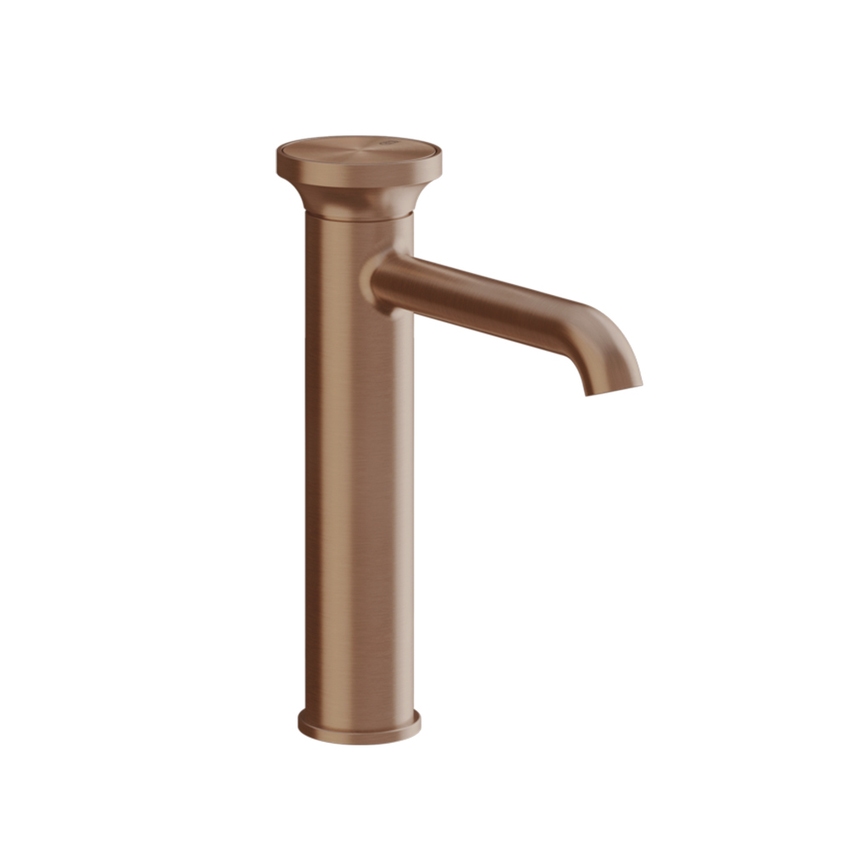 Immagine di Gessi ORIGINI miscelatore lavabo H.25 cm, senza scarico, finitura copper brushed PVD 66006#708