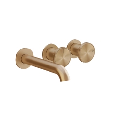 Immagine di Gessi ORIGINI miscelatore vasca a parete, con bocca, senza corpo incasso, finitura warm bronze brushed PVD 66042#726