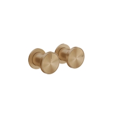 Immagine di Gessi ORIGINI miscelatore doccia 2 vie, rosoni singoli, senza corpo incasso, finitura warm bronze brushed PVD 66079#726