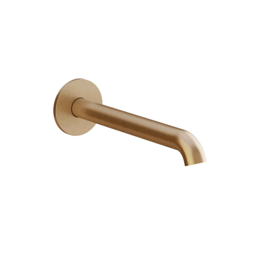 Immagine di Gessi ORIGINI bocca lavabo P.20,5 cm, da parete, finitura warm bronze brushed PVD 66102#726