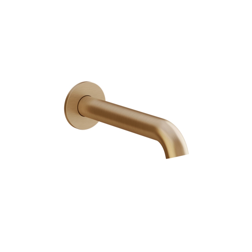 Immagine di Gessi ORIGINI bocca vasca P.21 cm, da parete, finitura warm bronze brushed PVD 66103#726