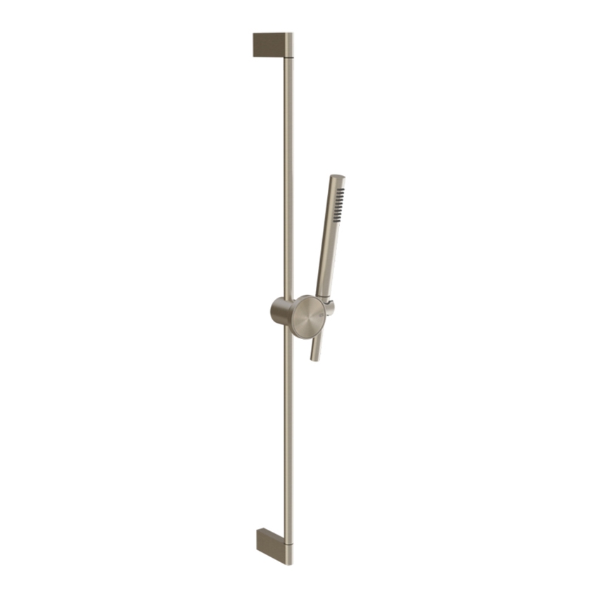 Immagine di Gessi ORIGINI asta saliscendi con doccetta anticalcare e flessibile 150 cm, finitura finox brushed nickel 66145#149