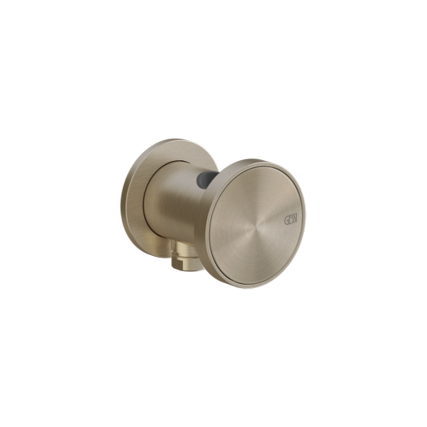 Immagine di Gessi ORIGINI presa acqua con supporto doccetta, finitura finox brushed nickel 66161#149