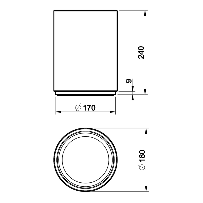 Immagine di Gessi ACCESSORIES gettacarta colore bianco, finitura black metal brushed PVD 45590#707