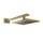 Gessi RETTANGOLO SHOWER soffione L.14 P.21,3 cm, anticalcare a parete orientabile, finitura warm bronze brushed PVD 20148#726