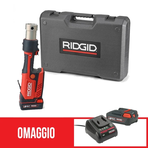 Immagine di Ridgid RP 351 Pressatrice a pistola senza ganasce e cassetta di trasporto + omaggio batteria 18 V 2.5 Ah e caricabatterie 69853+56513+56523