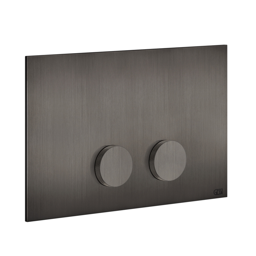 Immagine di Gessi ANELLO TOTAL LOOK placca di finitura per Geberit Sigma 8 e 12, finitura black metal brushed PVD 54623#707