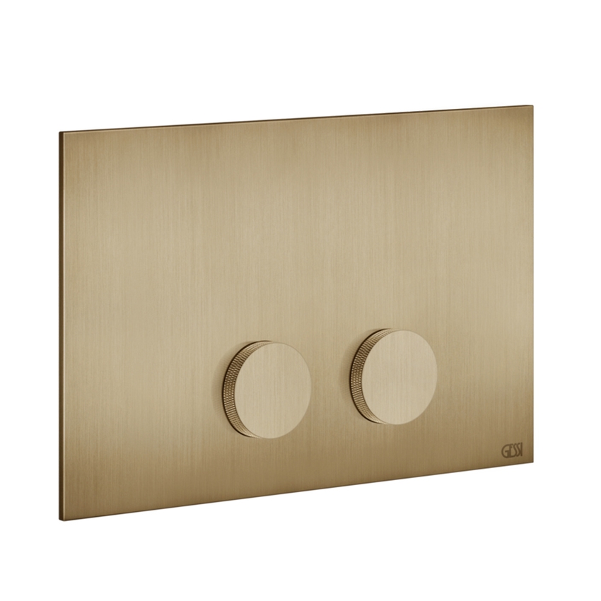 Immagine di Gessi ANELLO TOTAL LOOK placca di finitura per Geberit Sigma 8 e 12, finitura warm bronze brushed PVD 54623#726