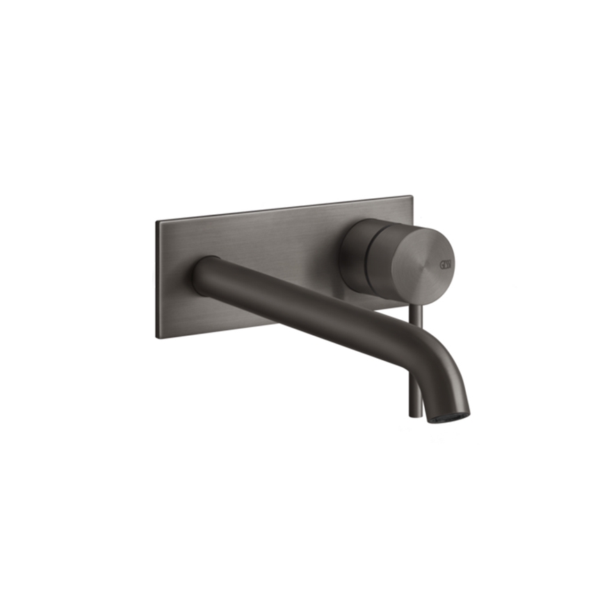 Immagine di Gessi 316 FLESSA miscelatore per lavabo, a parete, senza scarico e senza corpo incasso, finitura black metal brushed PVD 54090#707