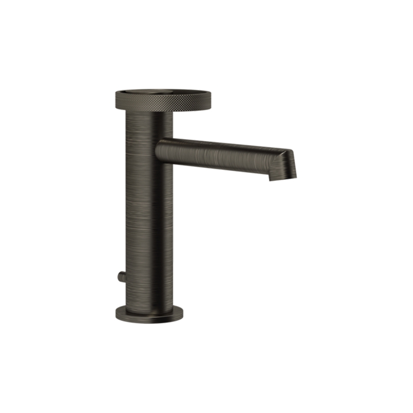 Immagine di Gessi ANELLO miscelatore lavabo H.17 cm con scarico, con flessibili di collegamento, finitura aged bronze 63301#187