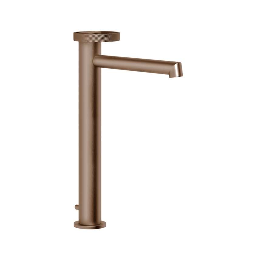 Immagine di Gessi ANELLO miscelatore lavabo H.32 cm, con scarico e flessibili di collegamento, finitura copper brushed PVD 63305#708