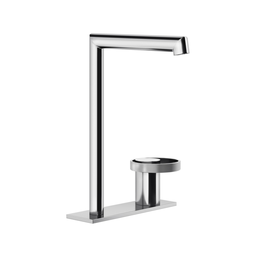 Immagine di Gessi ANELLO miscelatore lavabo H.25 cm, con scarico e flessibili di collegamento, finitura cromo 63316#031