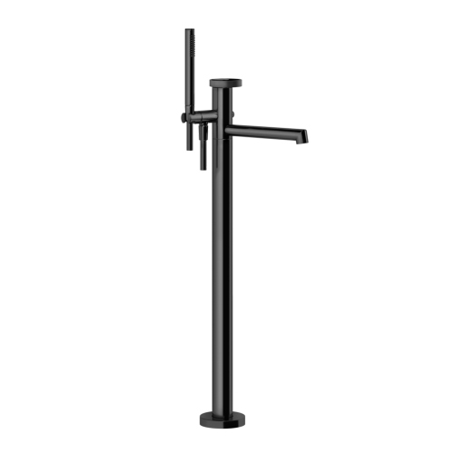 Immagine di Gessi ANELLO miscelatore vasca da terra, senza corpo incasso, finitura black metal PVD 63328#706