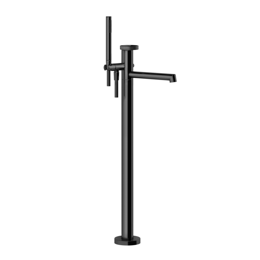 Immagine di Gessi ANELLO miscelatore vasca da terra, finitura black metal PVD 63328#706