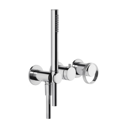 Immagine di Gessi ANELLO miscelatore vasca, a parete, 2 uscite, senza corpo incasso, finitura cromo 63345#031