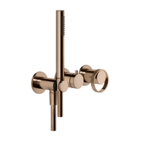 Immagine di Gessi ANELLO miscelatore vasca, a parete, 2 uscite, senza corpo incasso, finitura copper PVD 63345#030