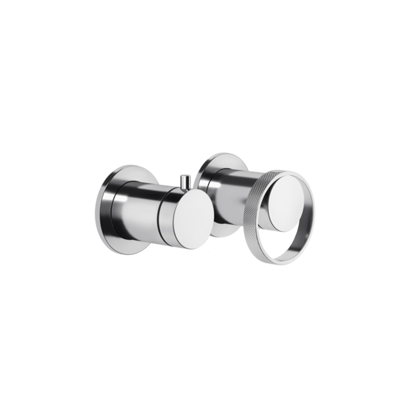 Immagine di Gessi ANELLO miscelatore a parete, 2 uscite, con deviatore automatico bagno/doccia, finitura cromo 63380#031