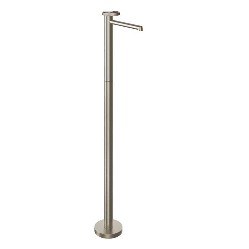 Immagine di Gessi ANELLO miscelatore lavabo da terra, senza scarico, senza corpo incasso, finitura finox brushed nickel 63393#149