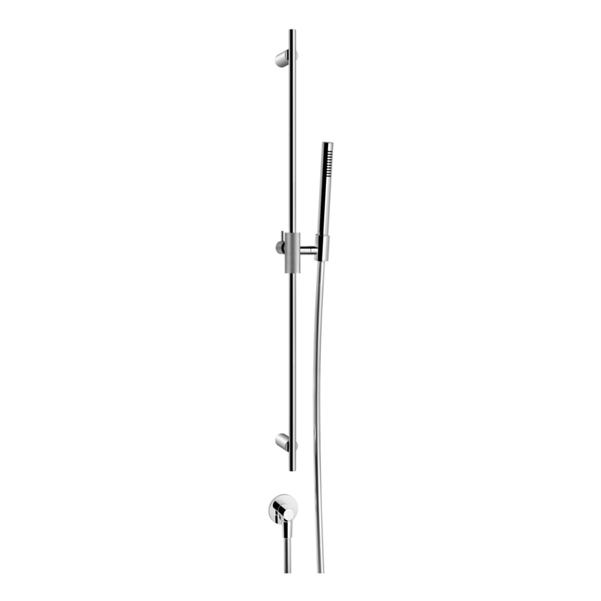 Immagine di Gessi ANELLO asta saliscendi con presa acqua, doccetta anticalcare e flessibile 150 cm, finitura cromo 63482#031